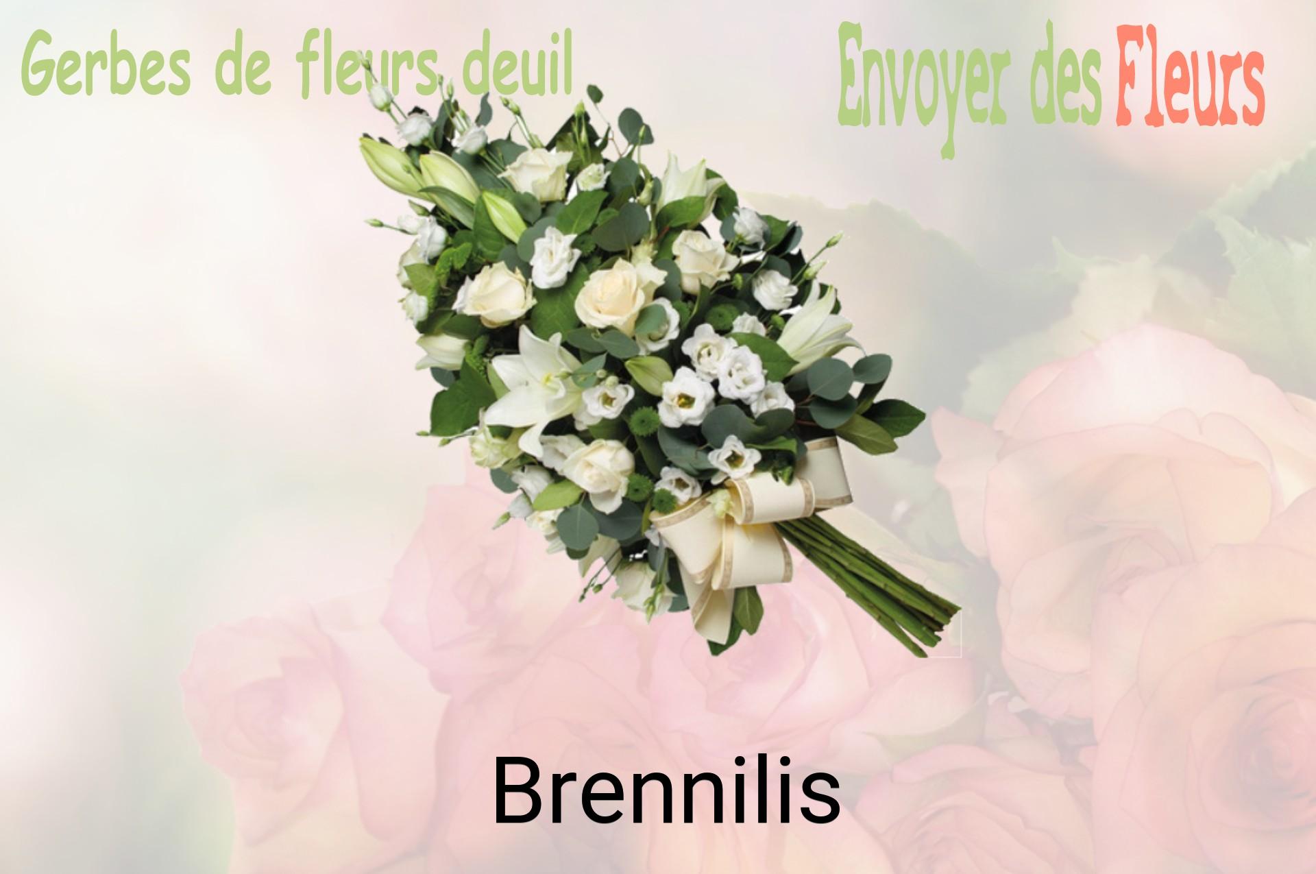 Gerbe de fleurs de deuil livrée à Brennilis